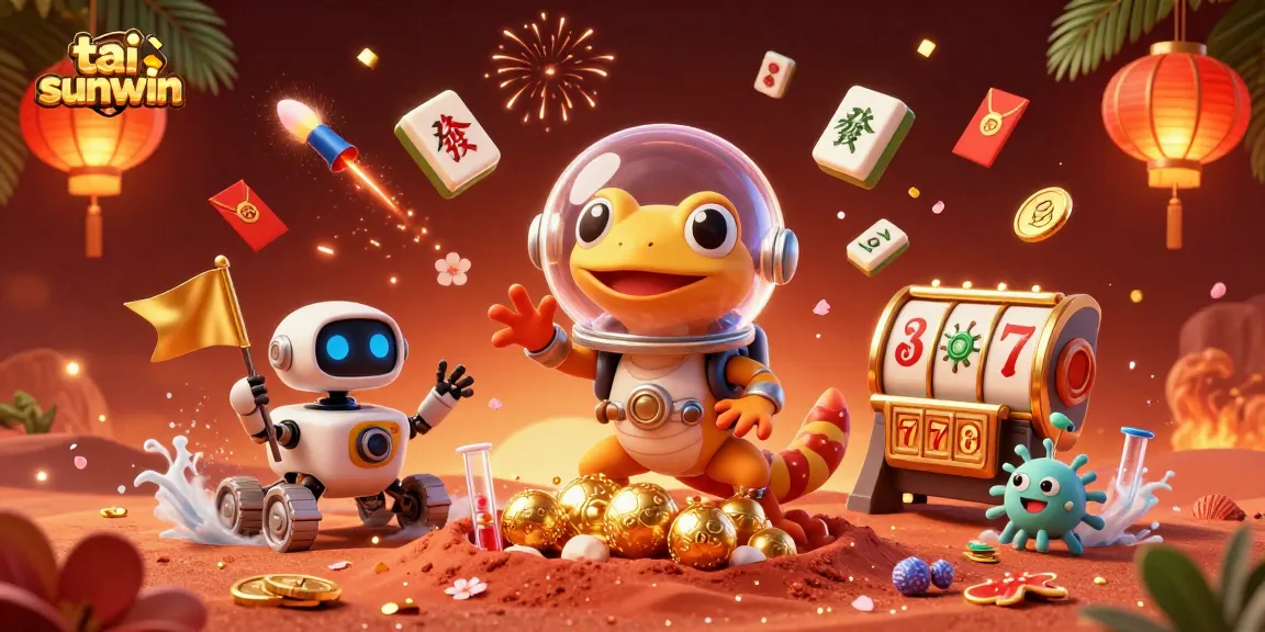 Join the gaming excitement at tai sunwin with vibrant casino-themed visuals and dynamic elements.
